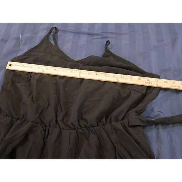 Elings Black V-Neck Sleeveless Split-Hem Jumpsuit S - Picture 7 of 12